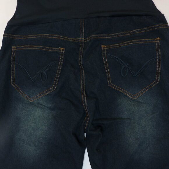Oh Mamma Maternity Jeans Pull-On Stretch Denim - Picture 5 of 10